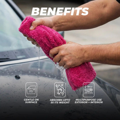 Microfiber Cloth 550 GSM - ScratchFree and UltraSoft | Laser-Cut Edges | Trusted by Detailers