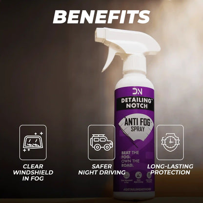 Anti-Fog + Glass Cleaner Kit (Graphene Infused) | Detailing Notch