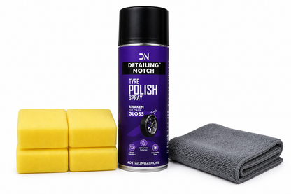 Advanced Tyre Polish with CarbonGloss Tech - India's First Tyre Polish with Direct Application on Dirty Tyres