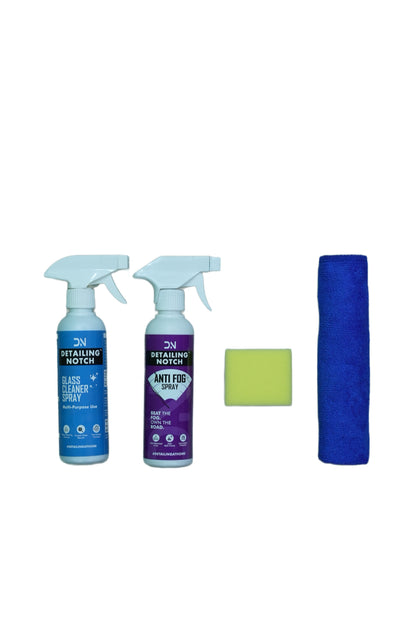 Anti-Fog + Glass Cleaner Kit (Graphene Infused) | Detailing Notch