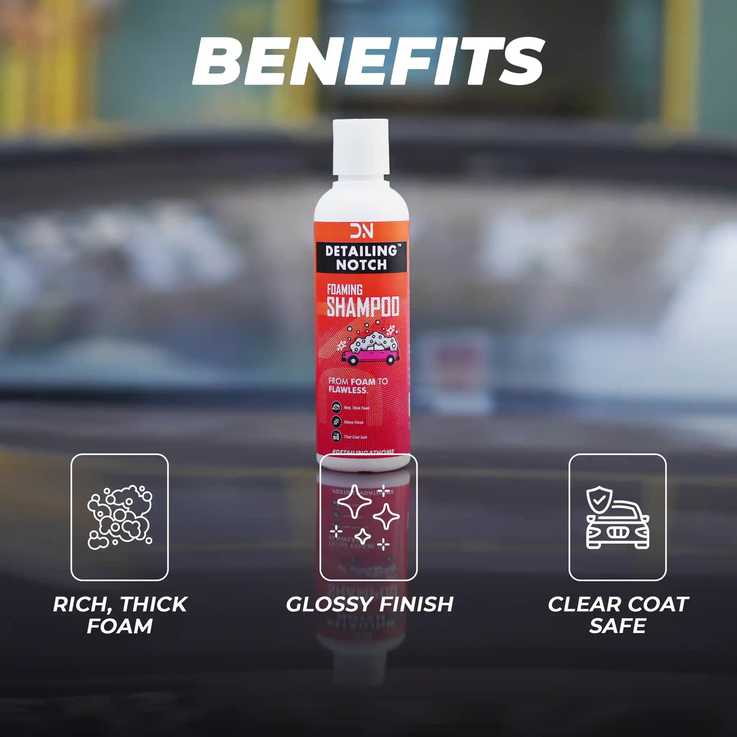 Thick Foam High-Gloss Shampoo for Cars & Bikes