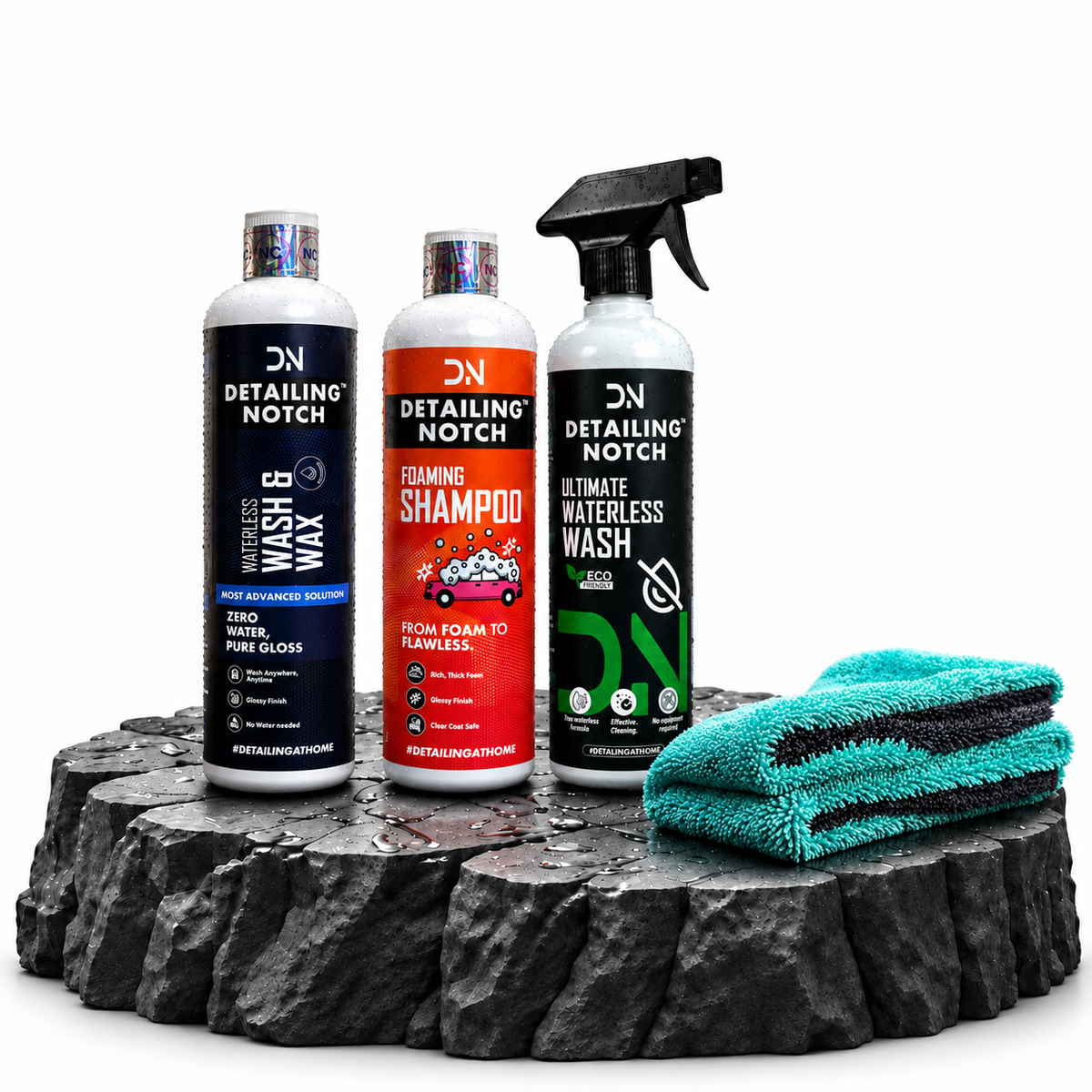 Detailing products and microfiber towels