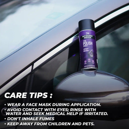Advanced Tyre Polish with CarbonGloss Tech - India's First Tyre Polish with Direct Application on Dirty Tyres