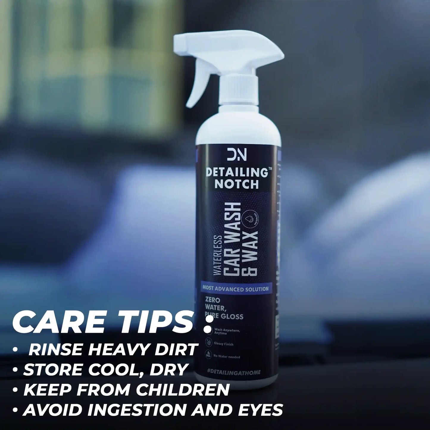 Professional-Grade Waterless Car Wash & Wax Spray